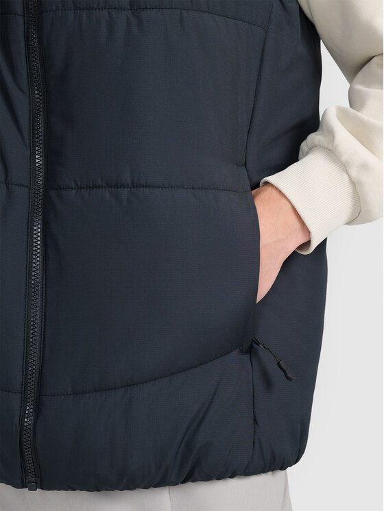 4F 4F Kamizelka MIDSHOP TEXTILE Czarny Regular Fit