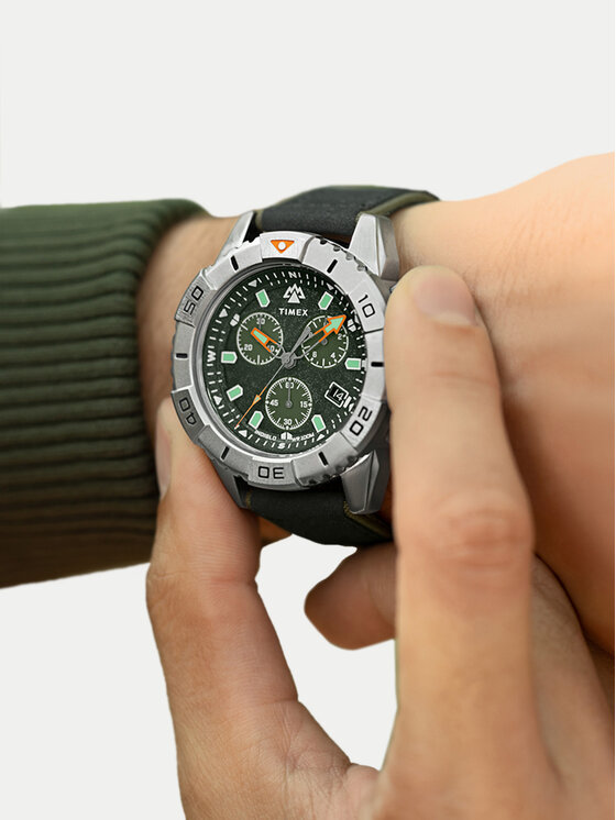 Timex Timex Часовник Expedition Ridge Chronograph TW2W16100 Черен