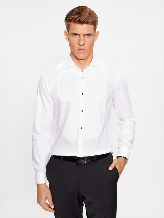 Boss Košulja H-Hank-Tux3-Dc-224 50480070 Bijela Slim Fit