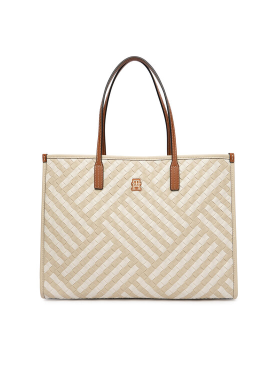 Tommy Hilfiger Geantă Th City Tote AW0AW18394 Bej