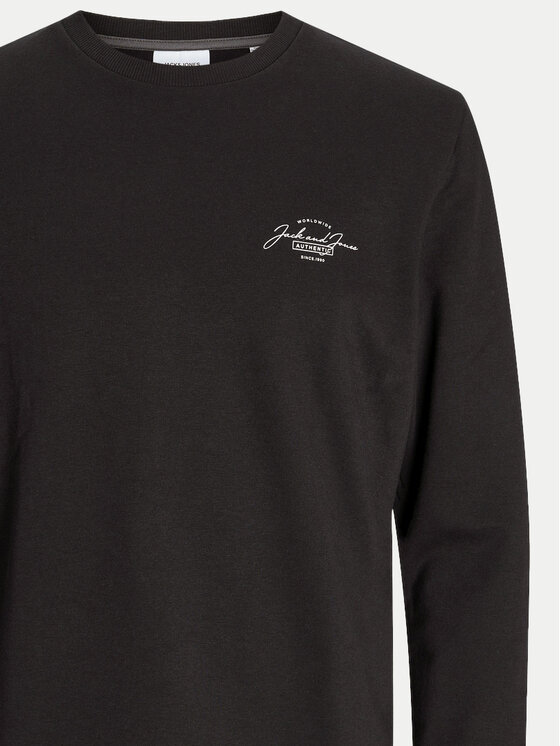 Jack&Jones Jack&Jones Majica dugih rukava Ferris 12256837 Crna Standard Fit