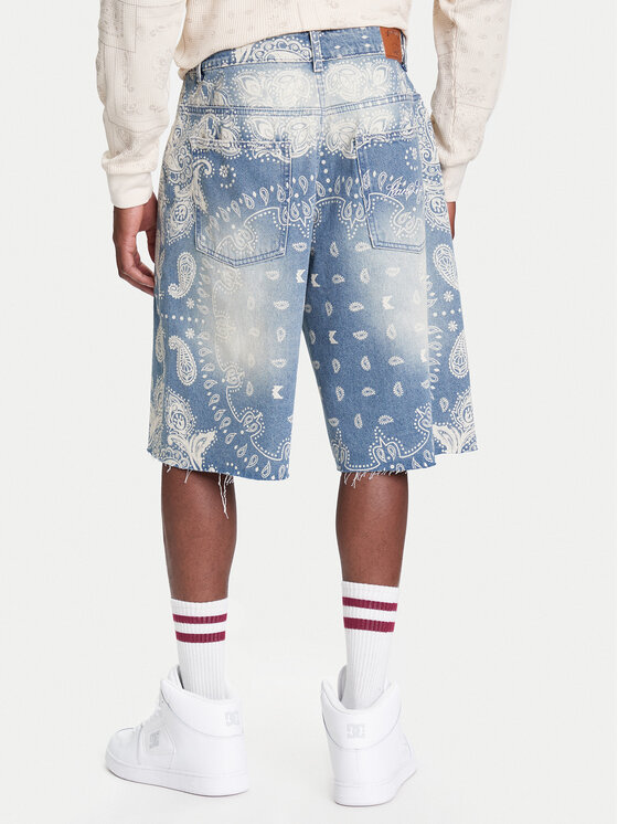 Karl Kani Karl Kani Kratke traperice Paisley PD00005502 Plava Regular Fit