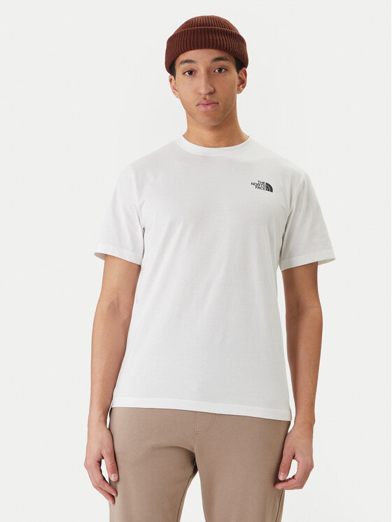 The North Face Tricou Vertical NF0A8GV1 Alb Regular Fit