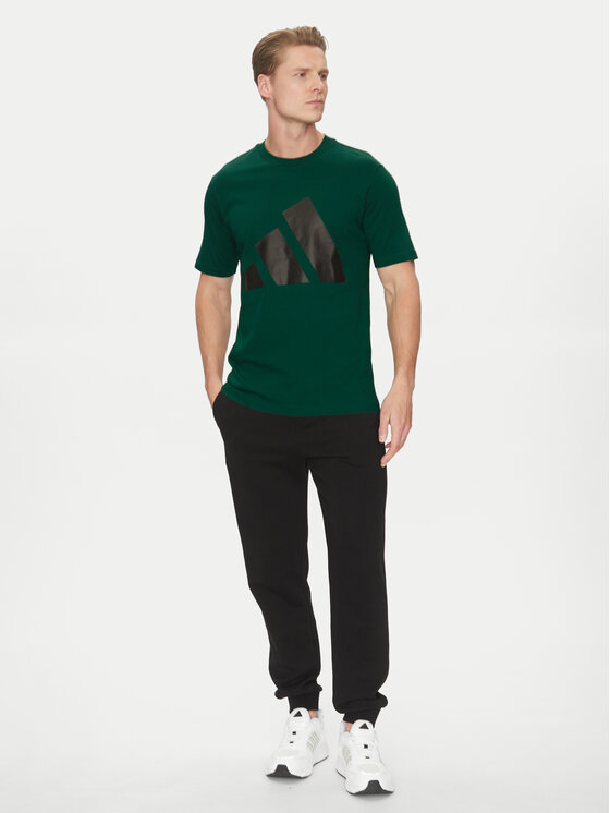 adidas adidas Тишърт Essentials Big Logo JE8932 Зелен Regular Fit