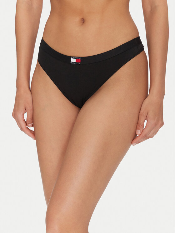Tommy Hilfiger Set 5 kusov nohavičiek typu tanga UW0UW05642 Čierna
