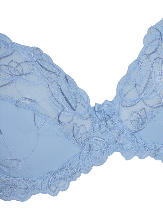 Hunkemöller Hunkemöller Biustonosz z fiszbiną Diva 301189 Błękitny