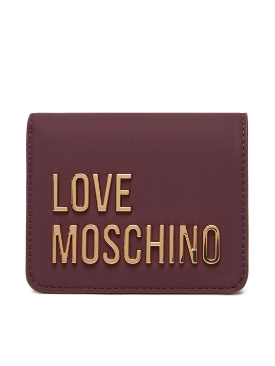 LOVE MOSCHINO Mały Portfel Damski JC5612PP1NKD0552 Bordowy