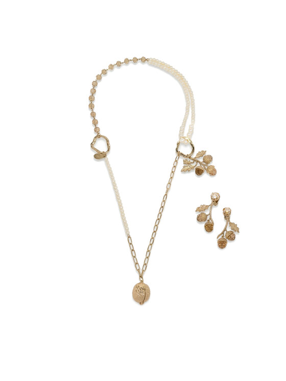 Weekend Max Mara Weekend Max Mara Komplektas: vėrinys ir auskarai 2615751104650 Auksinė