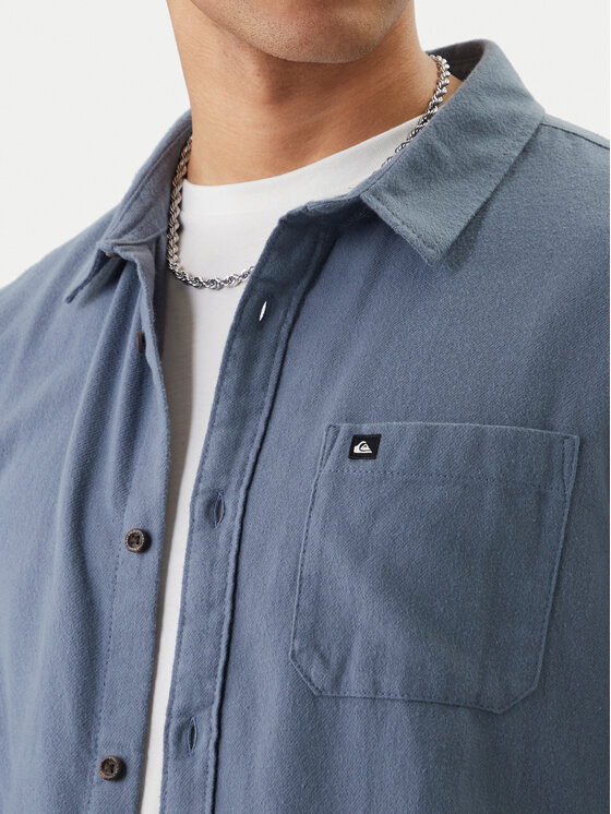 Quiksilver Quiksilver Srajca Motherfly Solid EQYWT04651 Modra Regular Fit