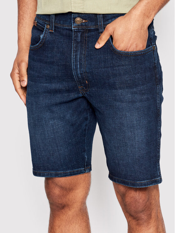 Wrangler Wrangler Pantaloncini di jeans Texas W11CCT30R 112145749 Blu scuro Regular Fit