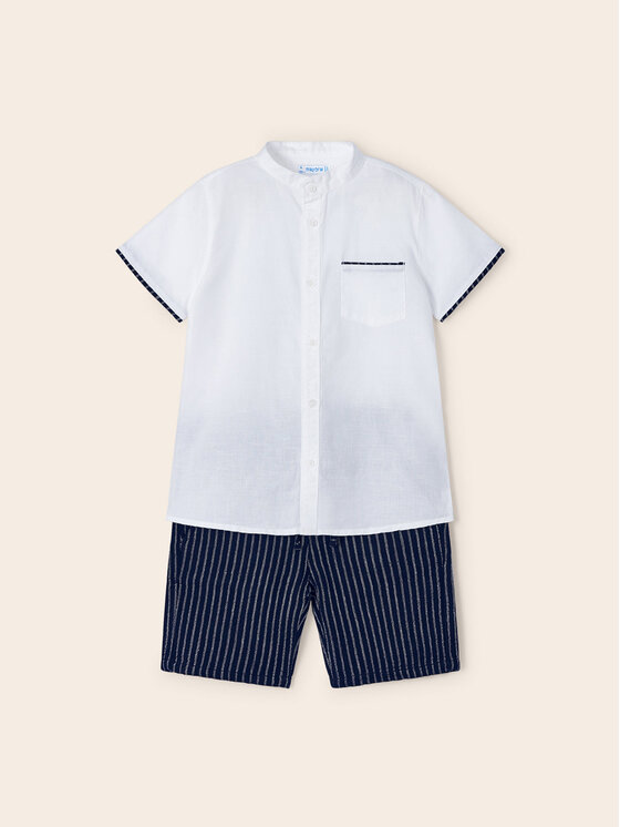 Mayoral Mayoral Completo camicia e pantaloncini 3240 Multicolore Regular Fit