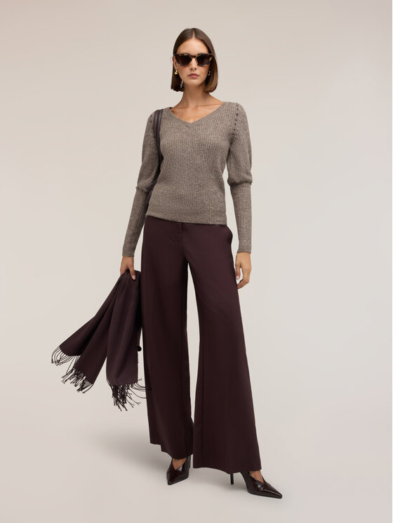 Motivi Motivi Spodnie materiałowe P04HQ004808N022 Brązowy Over Fit