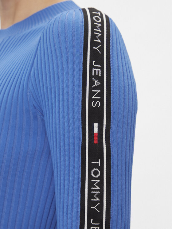 Tommy Jeans Tommy Jeans Úpletové šaty DW0DW17415 Modrá Slim Fit