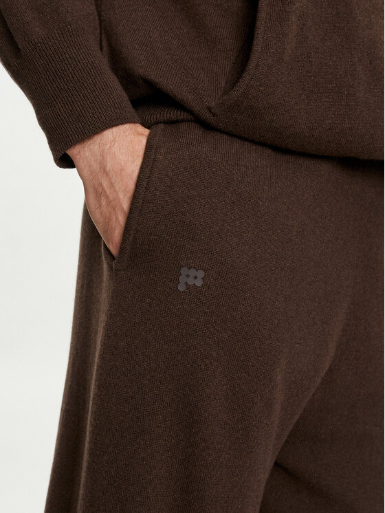 Pangaia Pangaia Spodnji del trenirke Archive Recycled Cashmere Rjava Loose Fit