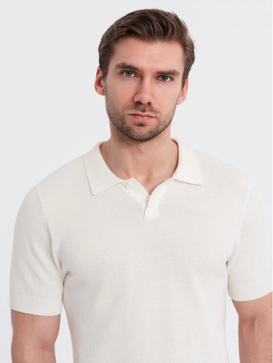 Ombre Ombre Polo OM-POSS-0117 Écru Regular Fit