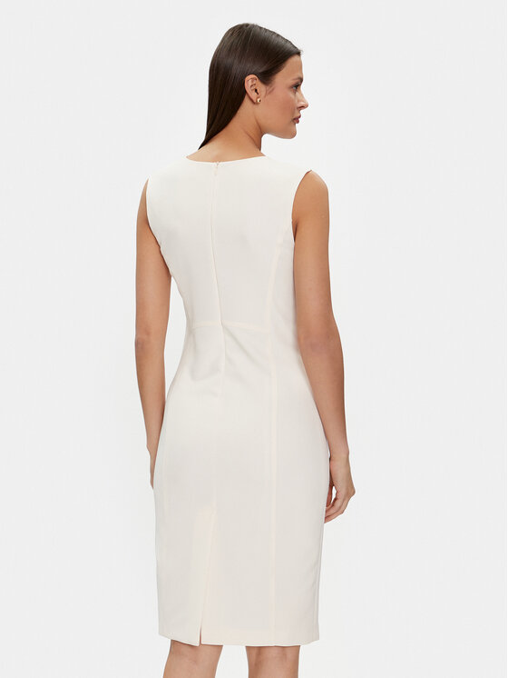 Liu Jo Liu Jo Kokteiļkleita CA4211 T2200 Écru Regular Fit