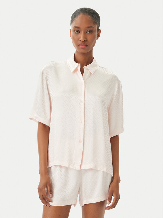 HUGO HUGO Pižamos marškinėliai Style B 50561023 Šviesiai rožinė Oversize