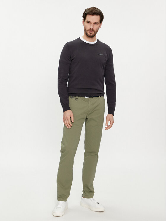 Aeronautica Militare Aeronautica Militare Sweter 241MA1488L506 Szary Slim Fit