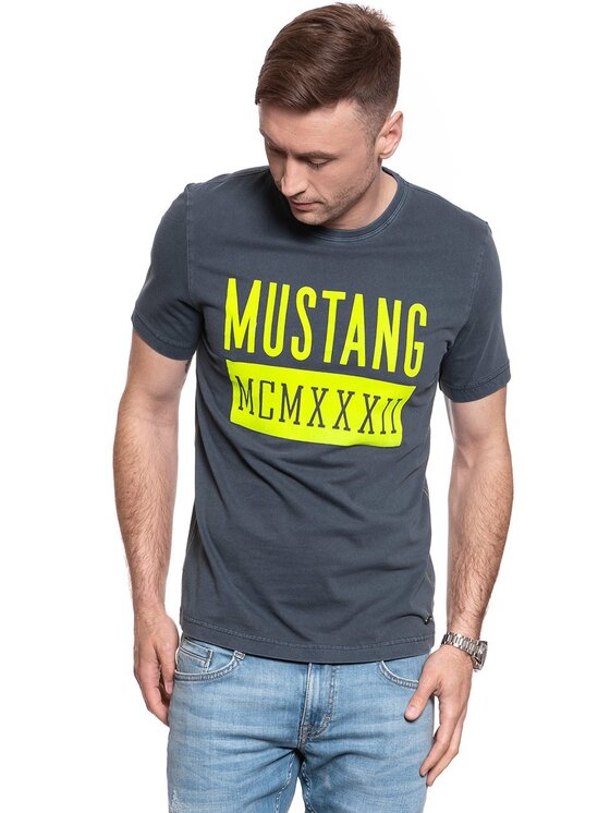 Mustang Mustang T-Shirt ALEX C PRINT Szary Regular Fit