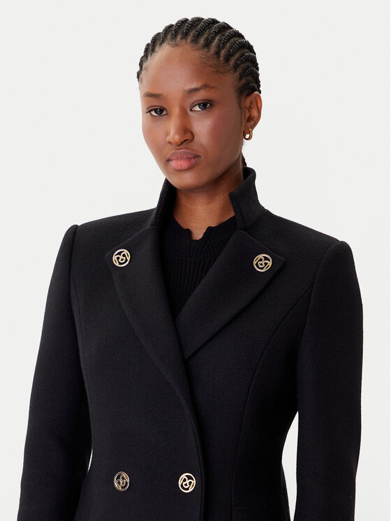 Rinascimento Rinascimento Cappotto di lana CFC0126218003 Nero Regular Fit