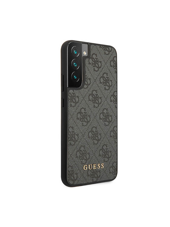 Guess Guess Etui na telefon 4G Metal Gold Logo Szary