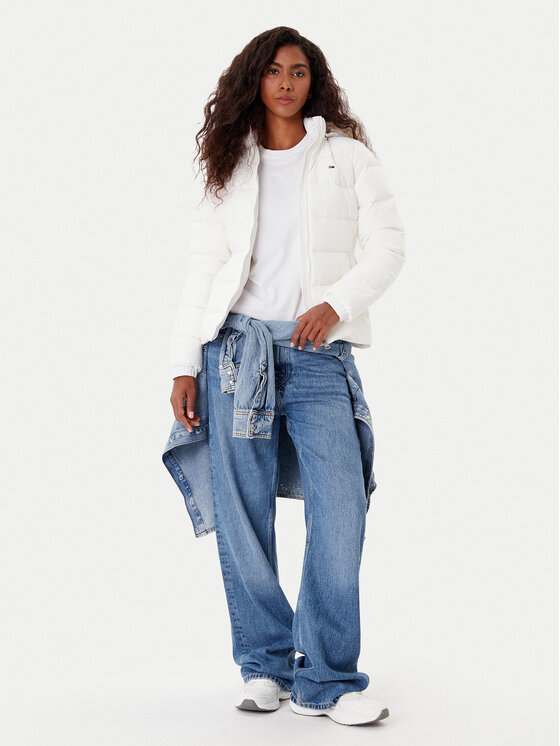 Tommy Jeans Tommy Jeans Pernata jakna Basic DW0DW18312 Bijela Slim Fit