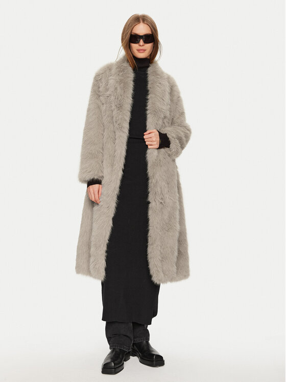 Eleh Eleh Futro E00192 Beżowy Regular Fit