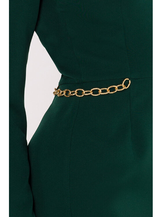Makover Makover Každodenné šaty K178 Zelená Modern Fit