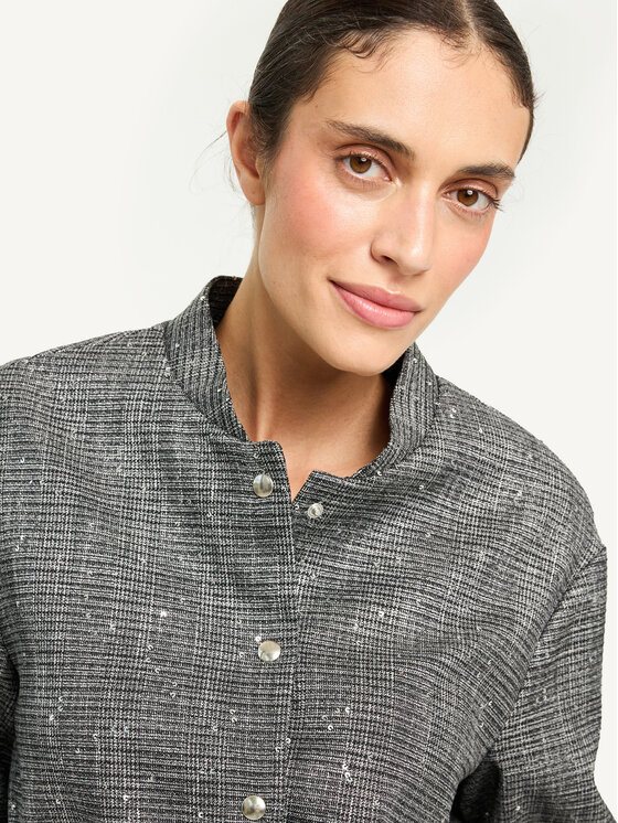 KMX KMX Marynarka 108170025 Srebrny Straight Fit