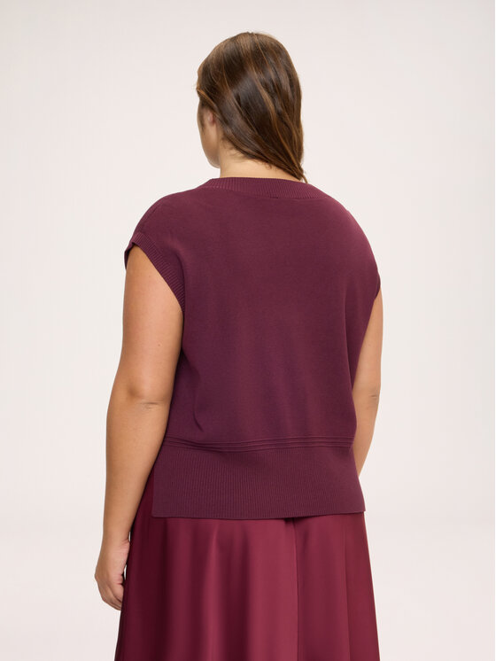 Fiorella Rubino Fiorella Rubino Top M278L008560N036 Bordowy Cropp Fit