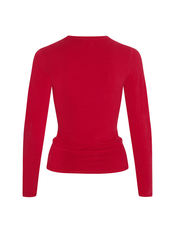 Style Republic Style Republic Bluzka Long Sleeve T-Shirt Czerwony Curvy Fit