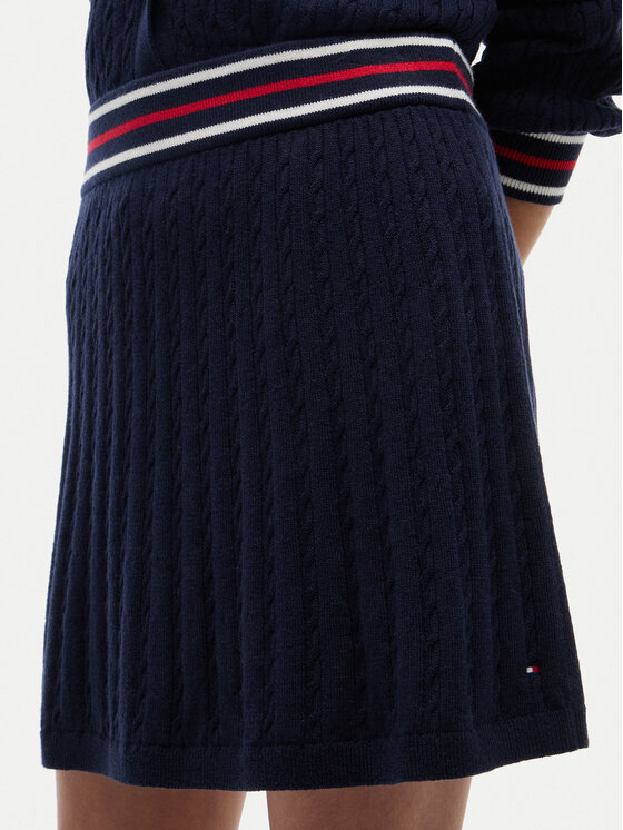 Tommy Hilfiger Tommy Hilfiger Szoknya KG0KG09508 Sötétkék Regular Fit