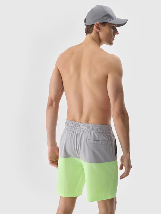 4F 4F Szorty plażowe 4FWSS24UBDSM087-27S Szary Regular Fit