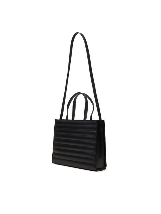 Calvin Klein Calvin Klein Τσάντα Line Quilt Medium Tote K60K612120 Μαύρο