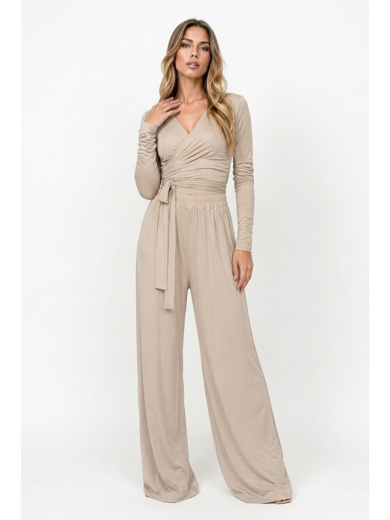 MissDenim MissDenim Longsleeve Tied blouse Beżowy Relaxed Fit