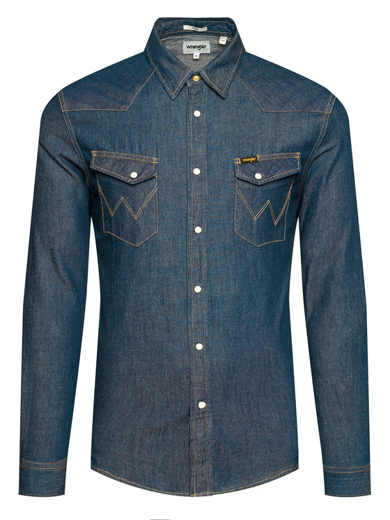 Wrangler Wrangler Koszula Ls Western W5F25K098 112130116 Granatowy Regular Fit