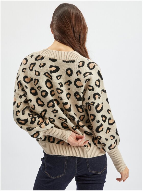 Orsay Orsay Sweter 507484-039000__M Beżowy Oversize