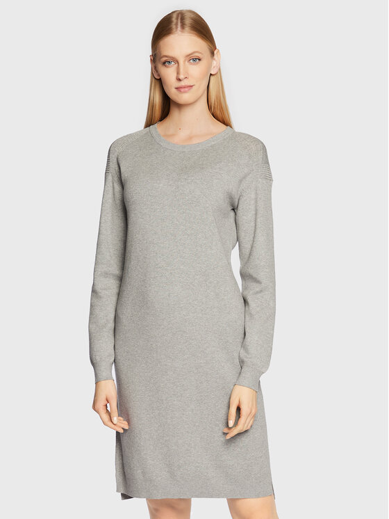 Comma Rochie tricotată 2121727 Gri Regular Fit