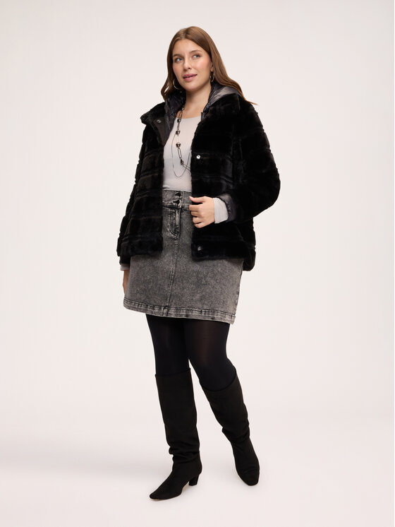 Fiorella Rubino Fiorella Rubino Płaszcz zimowy F053T001606N033 Czarny Regular Fit