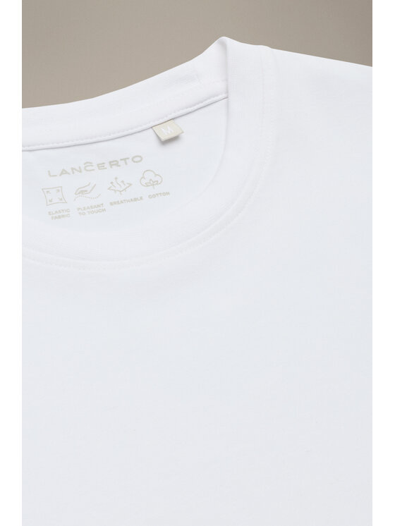 Lancerto Lancerto T-Shirt Kieran TS073226000008 Biały Regular Fit