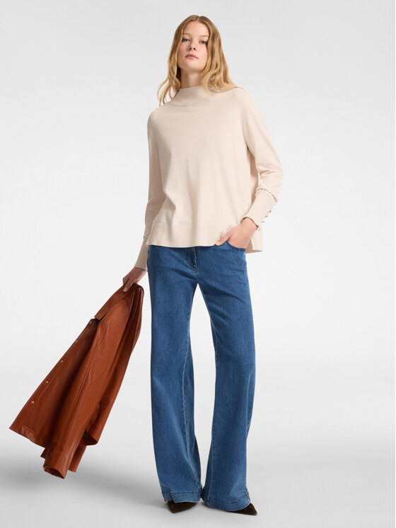 Elena Mirò Elena Mirò Cardigan M456Z000586N002 Écru Boxy Fit