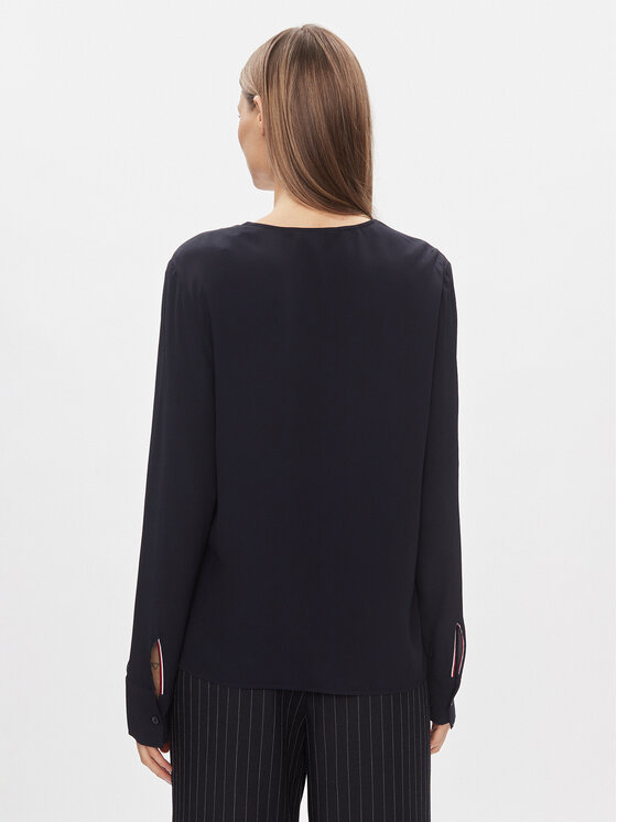 Tommy Hilfiger Tommy Hilfiger Blúz WW0WW40529 Sötétkék Relaxed Fit