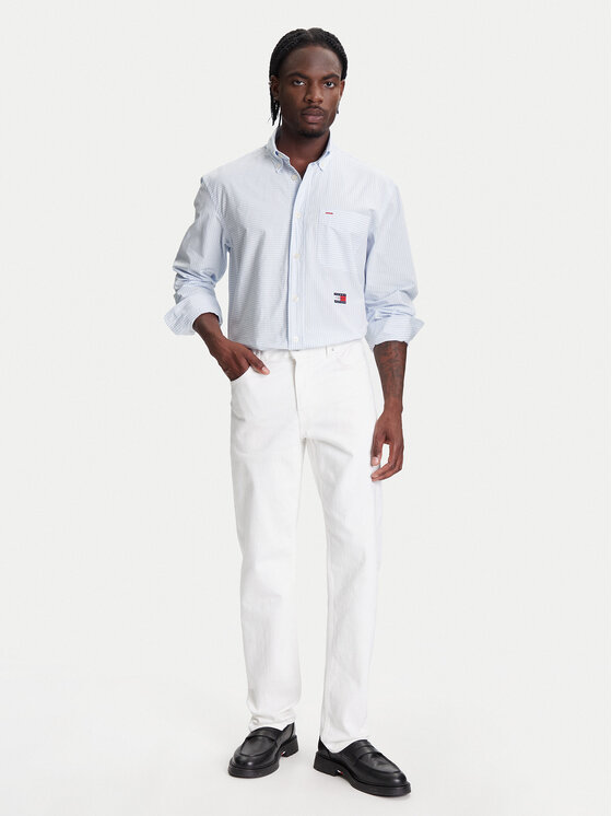 Tommy Hilfiger Tommy Hilfiger Camicia F1 Movie Bengal MW0MW41382 Celeste Regular Fit