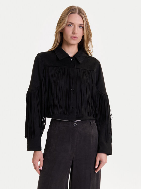 ONLY ONLY Bunda z imitace kůže Diane 15354896 Černá Regular Fit