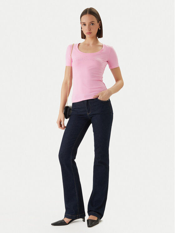 Just Cavalli Just Cavalli T-krekls 80PAHE22 CJ112 Rozā Slim Fit