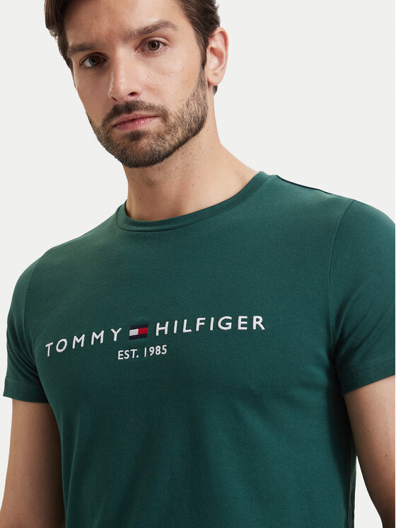 Tommy Hilfiger Tommy Hilfiger Marškinėliai Logo MW0MW11797 Tamsiai žalia Regular Fit