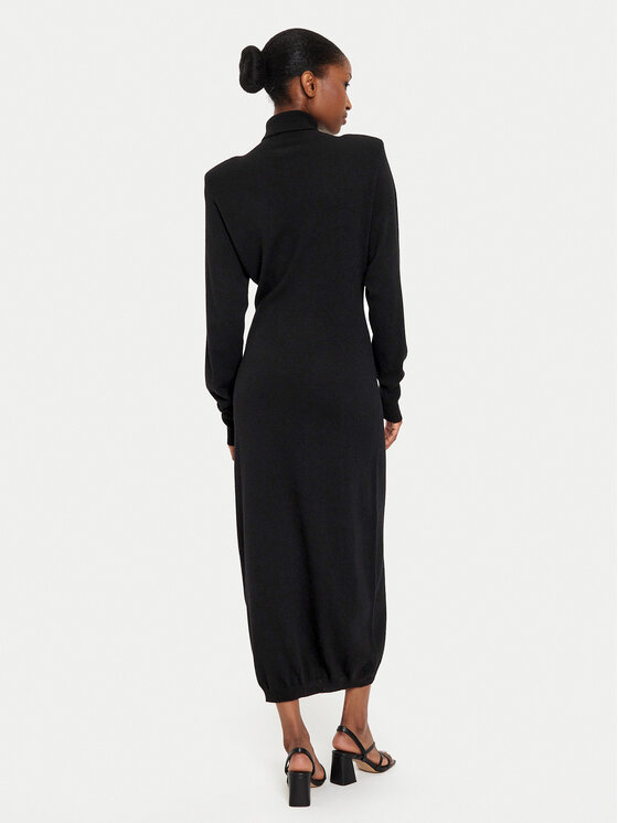 Kontatto Kontatto Rochie tricotată 3M0175 Negru Regular Fit