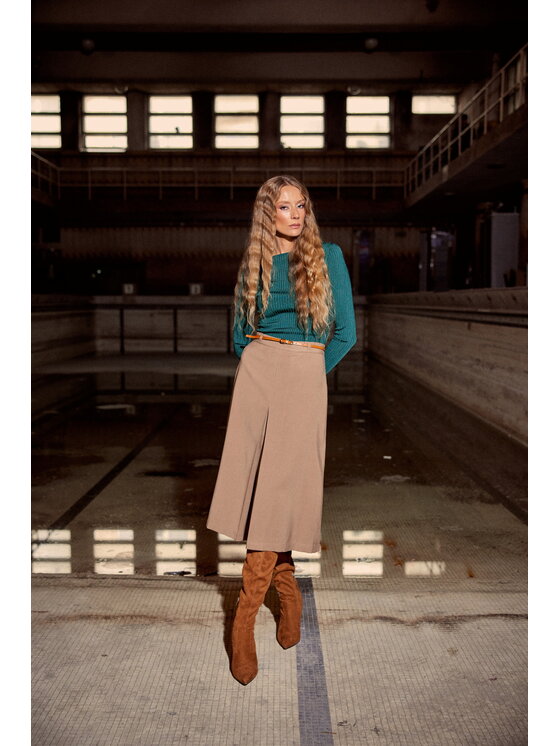 TOTU TOTU Spódnica LOU Skirt Beżowy Regular Fit