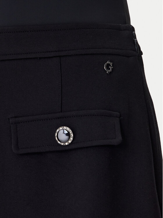 Guess Guess Spódnica mini W6RD57 KCMU2 Czarny Classic Fit