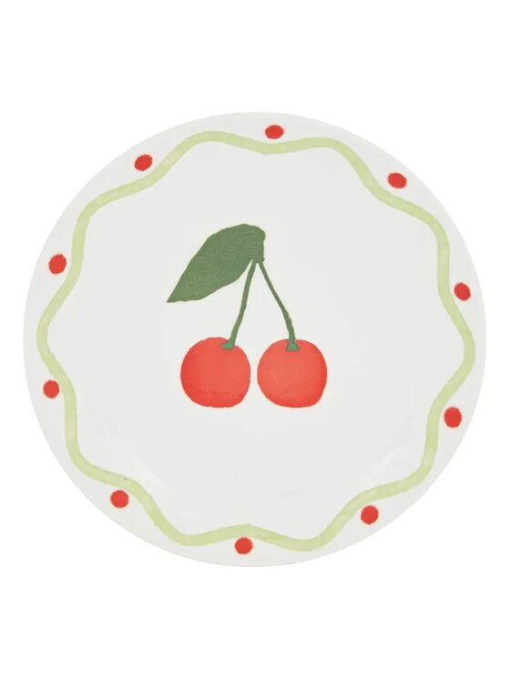 MIAhome MIAhome Komplet talerzy 6 szt. porcelanowych deserowych Cherry Biały